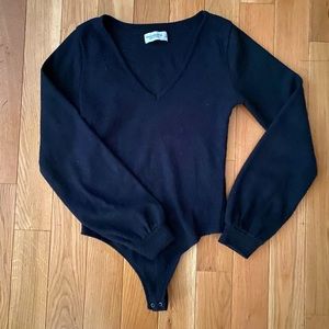 Abercrombie dark navy knit bodysuit